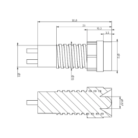 Tinjalica LED 5mm 230VAC zelena IP40 plastična