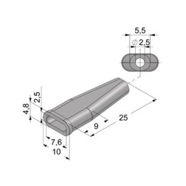 Izolator stopice plastični 6,3x0,10mm