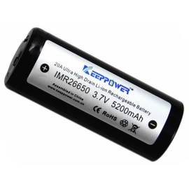 Baterija litij-ion 26650 3,7V 5200mAh 15A; Keeppow