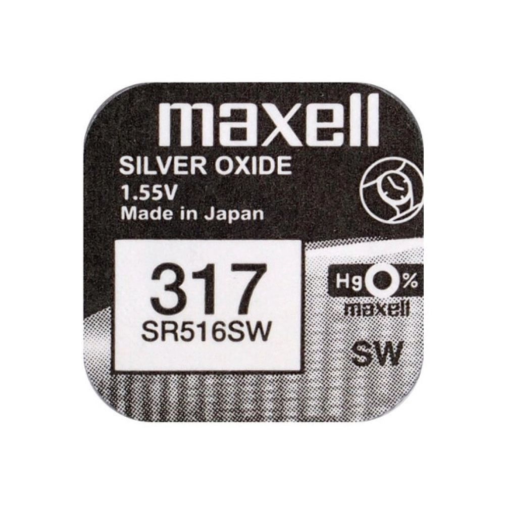 Baterija silver-oxid 317 SR516SW 1,55V Maxell