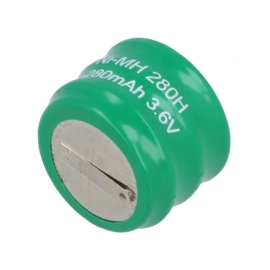 Baterija NIMH 3,6V 280mAh za lemljenje; fi25x26mm 