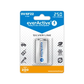 Baterija NiMh 6F22 9V 250mAh everActive