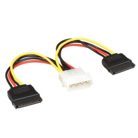 Kabel komp. Molex 4pin (M) na 2xSATA 15pin (Ž)*21*