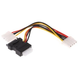 Kabel komp. SATA 15-pin (M) na 3x Molex 4-pin (Ž)