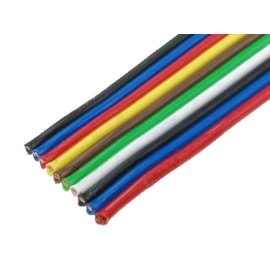 Kabel flat 10x0,75 color licna