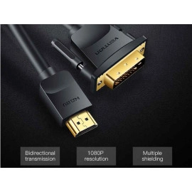 Kabel HDMI-A / DVI-D 24+1 muški; 2m; 1080p 60Hz