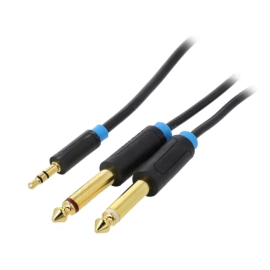 Kabel 3,5 stereo muški / 2x6,35 mono muški; 3m