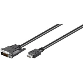 Kabel HDMI-A / DVI-D muški; 5m