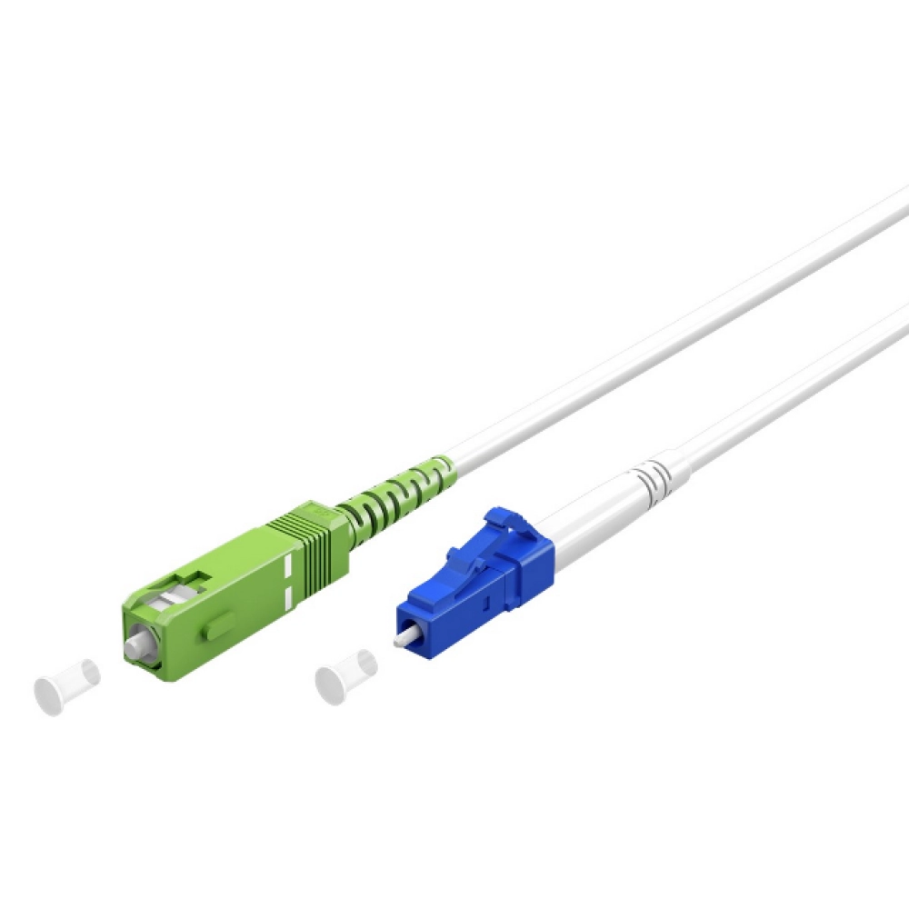 Kabel optički mrežni SC-APC / LC-UPC OS2 1m