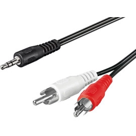 Kabel činčx2 muški / 3,5 stereo muški; 3m