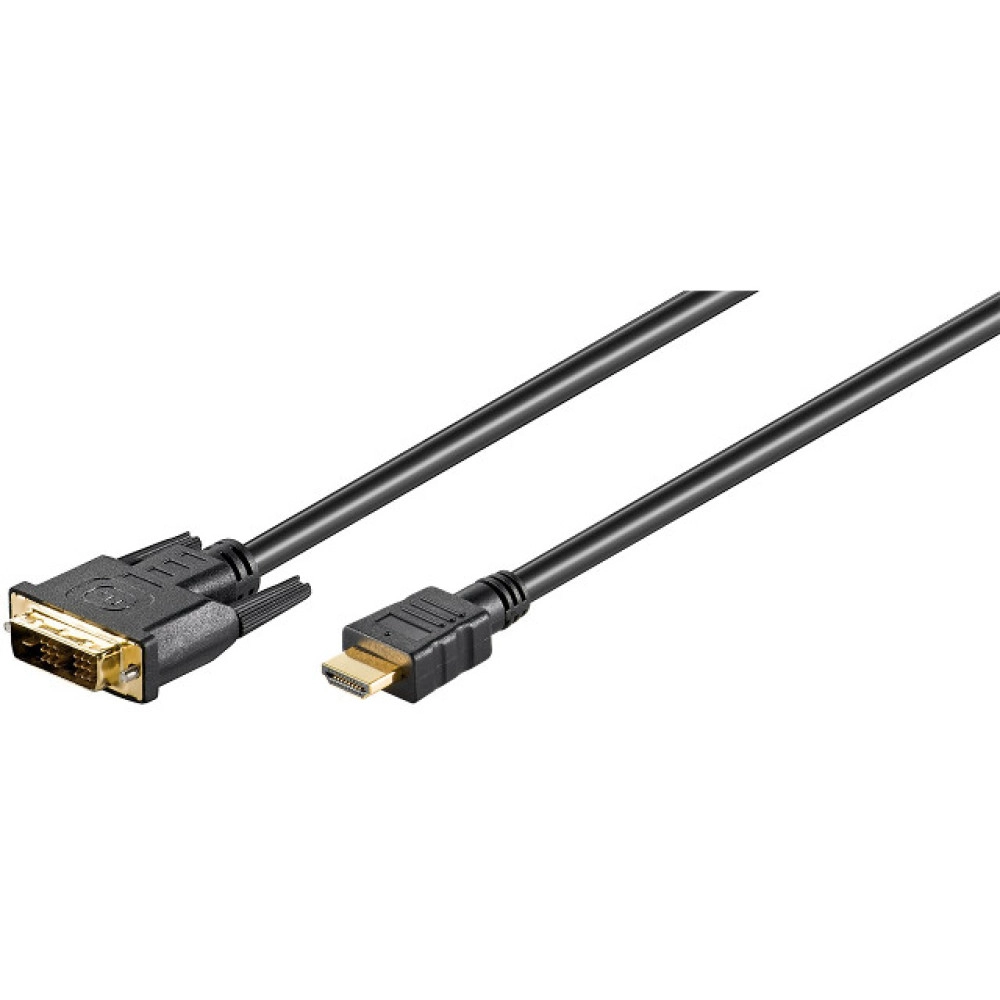 Kabel HDMI-A / DVI-D muški; 5m; pozlaćeni