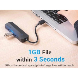 Kabel ethernet USB3.0 A muški na RJ45 1Gb +3xUSB 