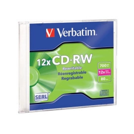 CD-RW Verbatim 700MB 80min 8-12x slim box