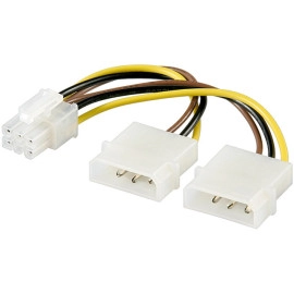 Kabel za napajanje grafičke 6pin na 2xMOLEX 4pin