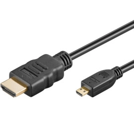 Kabel HDMI-A / MICRO HDMI-D 1.4; 3m - - - - -