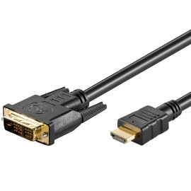 Kabel HDMI-A / DVI-D muški; 1,5m; pozlaćeni